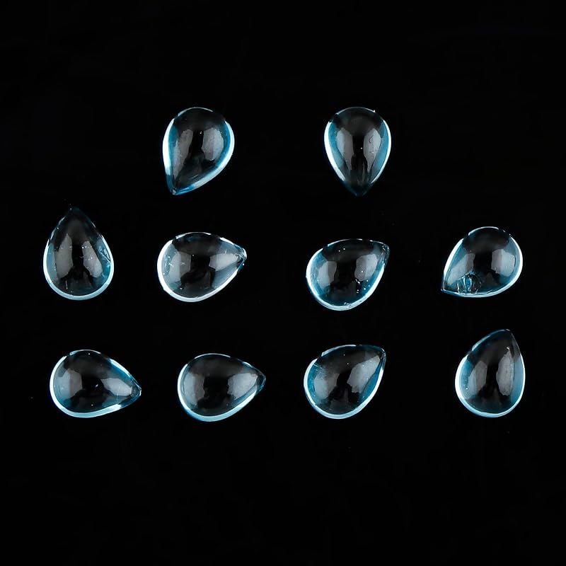 CRYSTALIS AAA+ Grade 10pcs Natural London Blue Topaz Cabochons Gemstone Loose - Image 3
