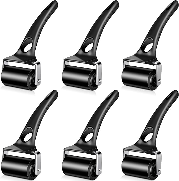 Frienda 6 Pack 2 Inch Rubber Brayer Rollers, Hard Rubber Rollers Tool by Frienda