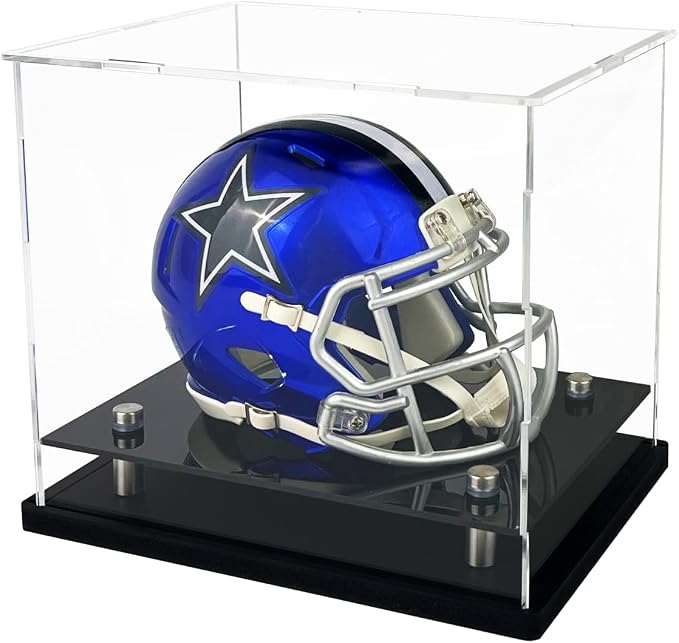Mini Helmet Display Case, Self-Assembly Clear Acrylic Football Mini Helmet by WANLIAN