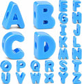 DoDoBeads 26 Pcs 20mm Large Square Letter Beads, Cute Blue Big Alphabet Beads by DoDoBeads