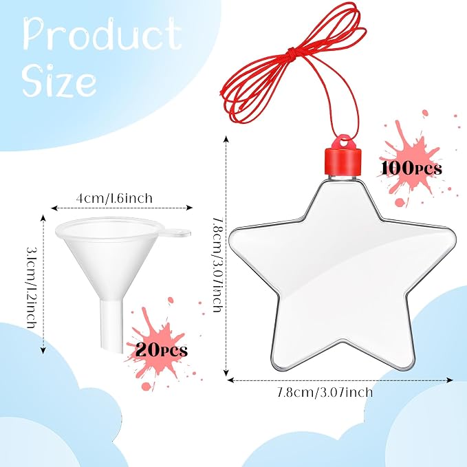 Yinkin 50 Pcs Sand Art Bottle Necklaces DIY Sand Art Craft Kit - Image 2