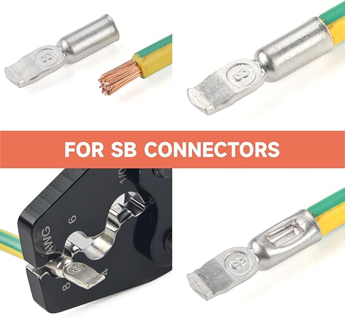 iCrimp IWS-50AP Battery Cable Crimping Tool for Power 50A & 75A Connectors, Anderson SB50 SB120 SB175 Connectors, AWG 8-1/0 Battery Cable Lugs