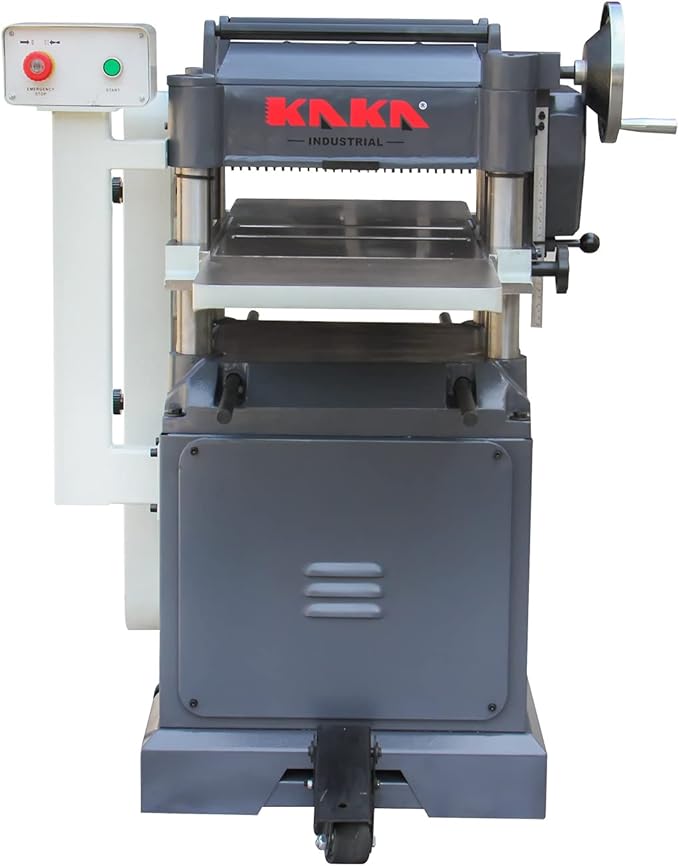 KAKA INDUSTRIAL WDP-4215,15 inch Width 8 inch Max Height,Woodworking Planer with Built in Mobile Base and Helical Cutterhead 220V-60HZ-1PH