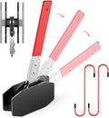 Brake Caliper Compression Tool Heavy-Duty, Caliper Piston Compressor Tool with 360 Rotating Ratche, Professional Caliper Tool Brake Pad Spreader for Car Disc Brake Repair, Single Twin Quad Piston-Red