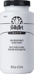 FolkArt Matte Acrylic Paint in Assorted Colors, 16 oz, Wicker White 16 Fl Oz by FolkArt