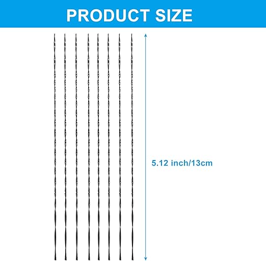 Scroll Saw Blade, 12 Pcs Spiral Scroll Saw Blades for Wood Metal Plastic Cutting Sawing Carve (#6)