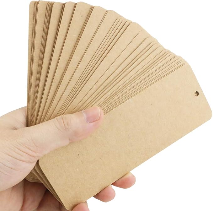 120 Pcs Kraft Paper Blank Cardstock Bookmarks, Paper Bookmarks - Image 4