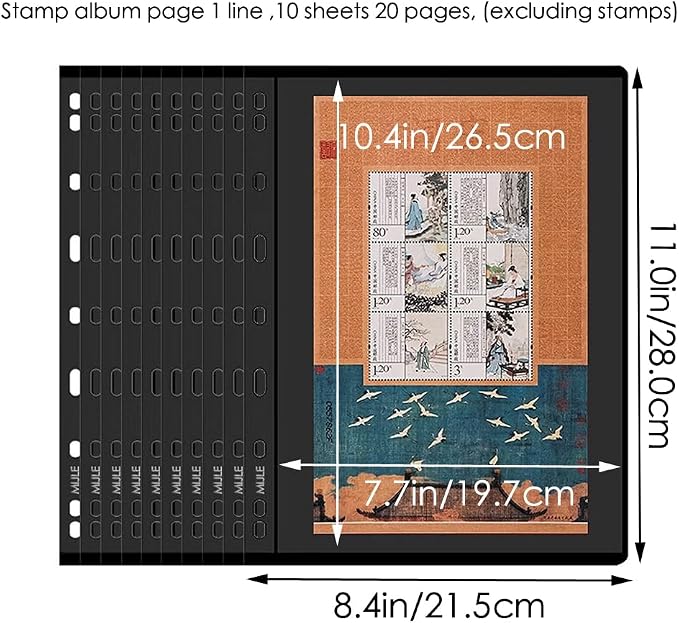 Stamp Collection Book – 10 Sheets Stamp Album Pages - Image 2