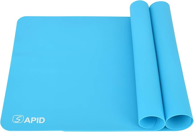 Sapid 2Pcs Thick Silicone Mat for Crafts, Nonstick Silicon Sheet for Epoxy Resin by SAPID