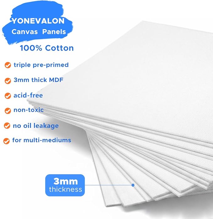 Canvas Boards 82 Pack, 8x10inch Blank Canvases - Image 2