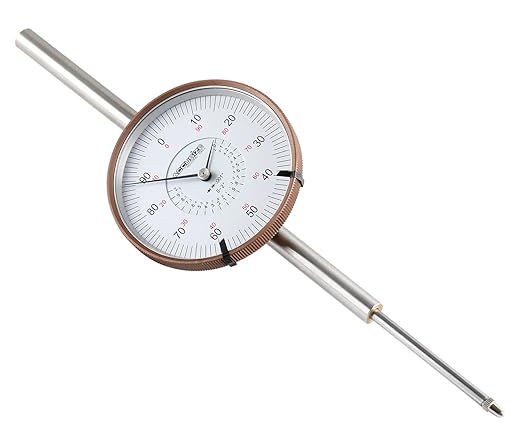 Accusize Industrial Tools Agd2 Style 0-2'' by 0.001'' Dial Indicator with A 3'' Big Face, Lug Back, P900-S090