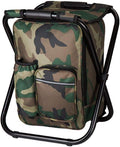 Bright starl Multifunction Folding Cooler and Stool Backpack, Hiking Camouflage Seat Table Bag Camping Gear for Outdoor Indoor Fishing Travel Beach