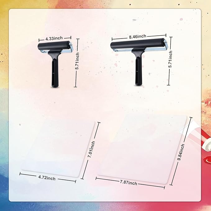 Safetect Gel Plates for Printing 8” X 10” + 5” X 7”, Reusable Monoprinting - Image 3