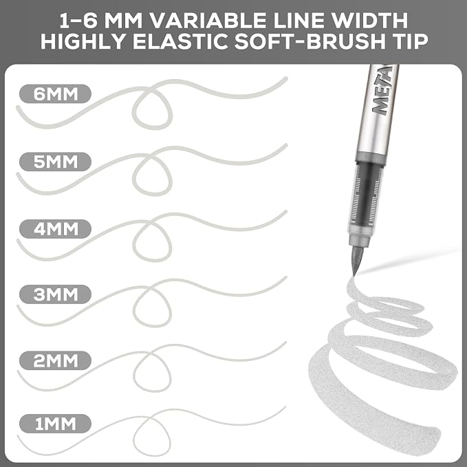 Metallic Acrylic Paint Markers, Fabric Paint, DIY Crafts - Image 2