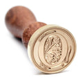 Medieval Initial Alphabet Wax Letter Seal, Brass Head Wooden Handle, by TELOSMA