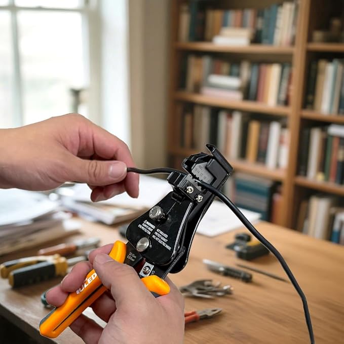 Automatic Wire Stripper, 3 in 1 Stripper/Cutter/Crimping Heavy Duty Multi-function Wire Strippers Tool for 8-18 AWG Electrical Wire, 7 Inch