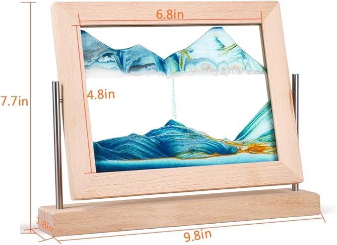 Bochino Moving Sand Art Picture Dynamic Sand Picture 3D Sand Art Frame - Image 2
