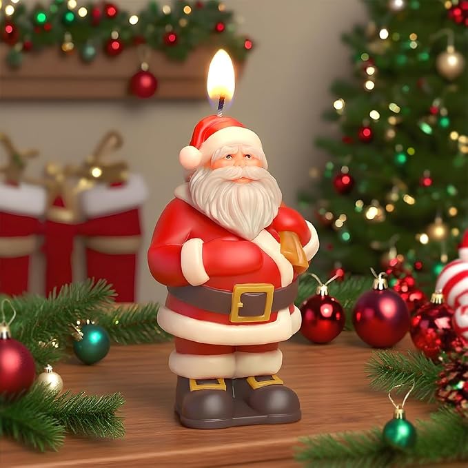 Christmas Candle Mold 3D Santa Claus Shaped Silicone Mold - Image 3