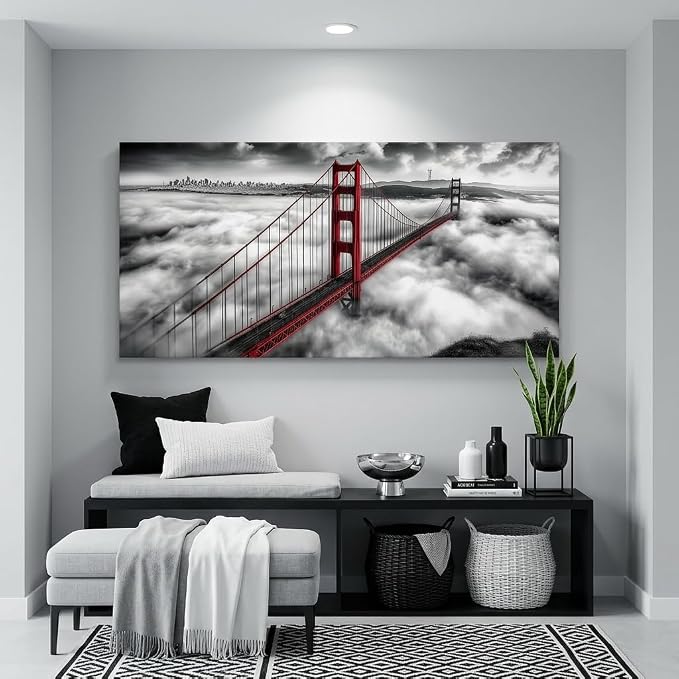 ZESTRILIA San Francisco Golden Gate Bridge Wall Art, Decor - Image 7