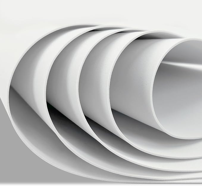 biguphate 24 PCS White EVA Foam Sheets 1mm Thick 15.7 x 11.8 Inches Craft Foam - Image 3