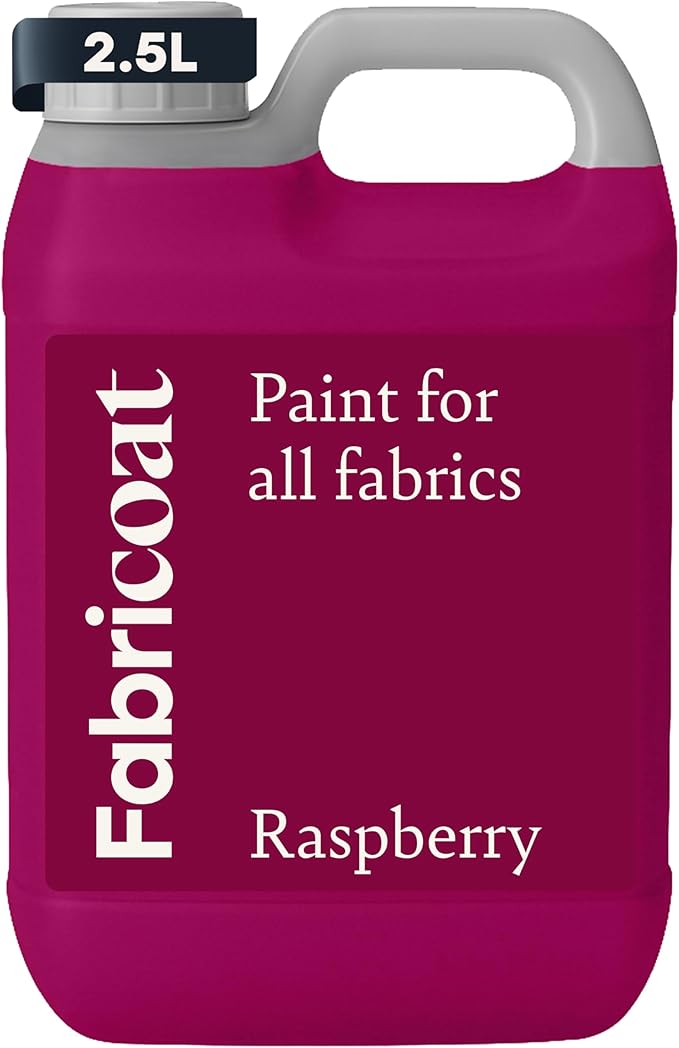 Fabricoat Raspberry Fabric Upholstery Paint & Dye | 2500ml / 85 fl oz | Restore by Fabricoat