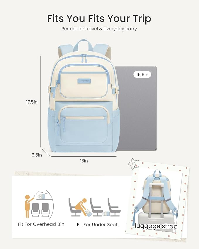LOVEVOOK School Backpack for Teen Girls & College Students, Large Capacity - Image 5