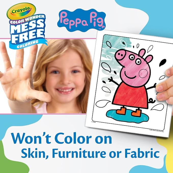 Crayola Peppa Pig Color Wonder Activity Set, Mess Free Peppa Pig Coloring Pages - Image 5