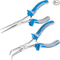 SPEEDWOX 2PCS Long Reach Bent Needle Nose Pliers Set by SPEEDWOX