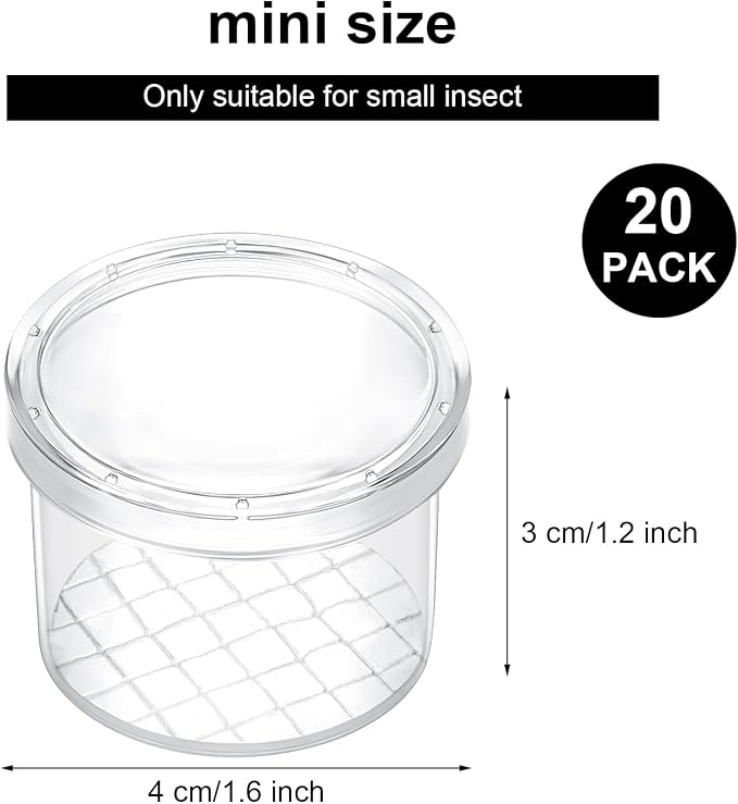 Sumind 20 Pcs Critter Keeper Bug Magnifier Insect Container - Image 2