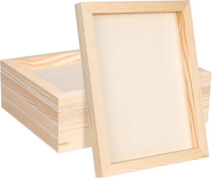 FSWCCK 5 Pack 8 x 10 inch Wood Panel Boards, Unfinished Wood Canvas Panels by FSWCCK
