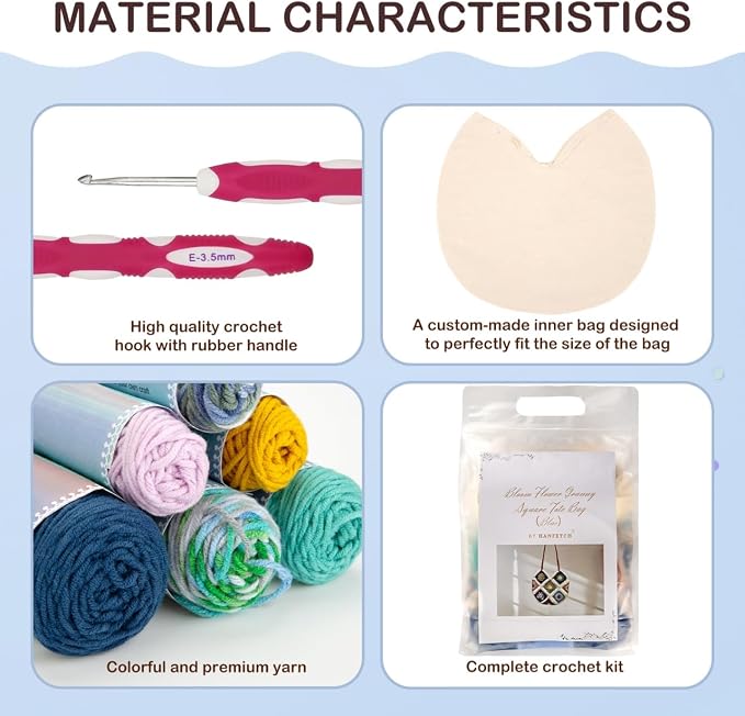 Hanfetch Crochet Kit for Advanced or Intermediate Beginner, Step by Step Video - Image 5
