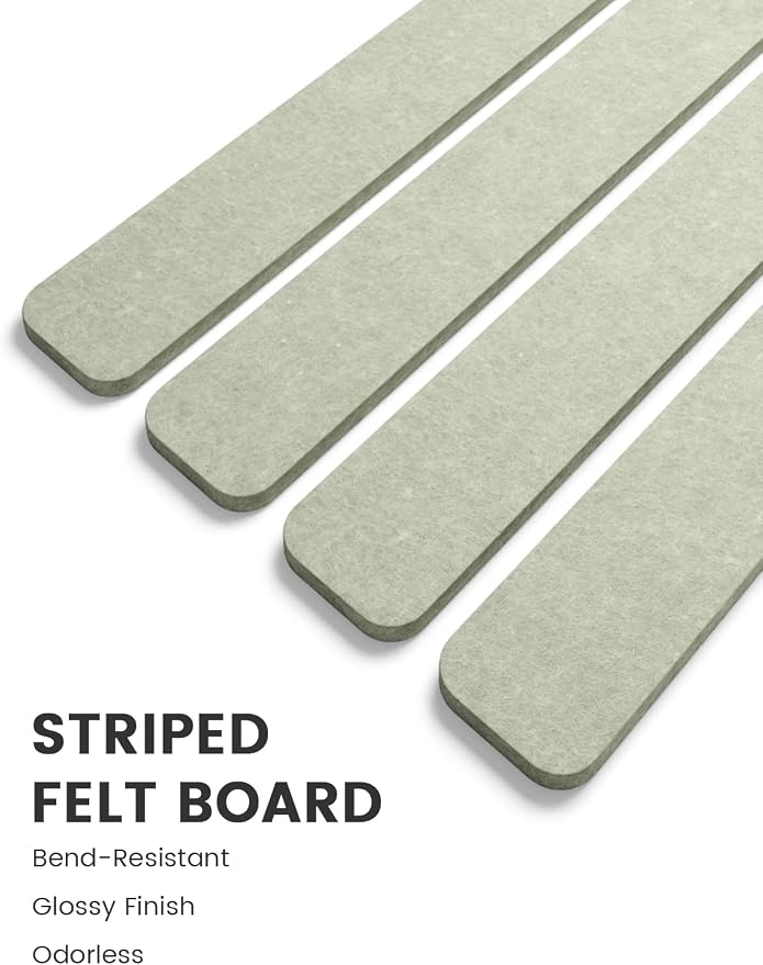 Fluxynara Cork Board Alternative Felt Strip Board 5-Pack 13"x2", Office Pin - Image 3