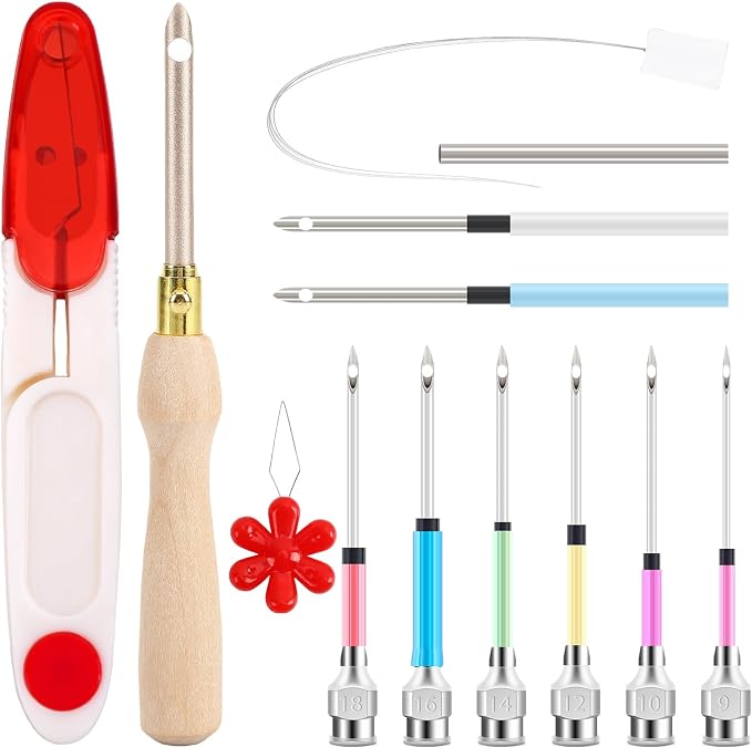 AUGSUN 13 Pcs Punch Needle Kit Embroidery Tool Set by AUGSUN