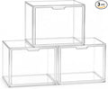 XX-Large Clear Acrylic Display Case, 3 Pack | Extra Large, Stackable Storage by TimberAura
