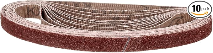 1/2 x 12 Inch Sanding Belt, 10 Pcs 80 Grit Knife Sharpener Belts Work Sharpening for Belt Sander Knife Carving Tool Metal Working