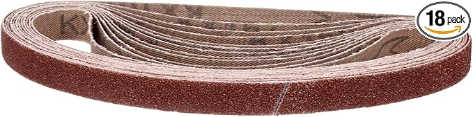 1/2 x 18 Inch Sanding Belt, 18 Pcs 80 Grit Knife Sharpener Belts Work Sharpening for Belt Sander Knife Carving Tool Metal Working