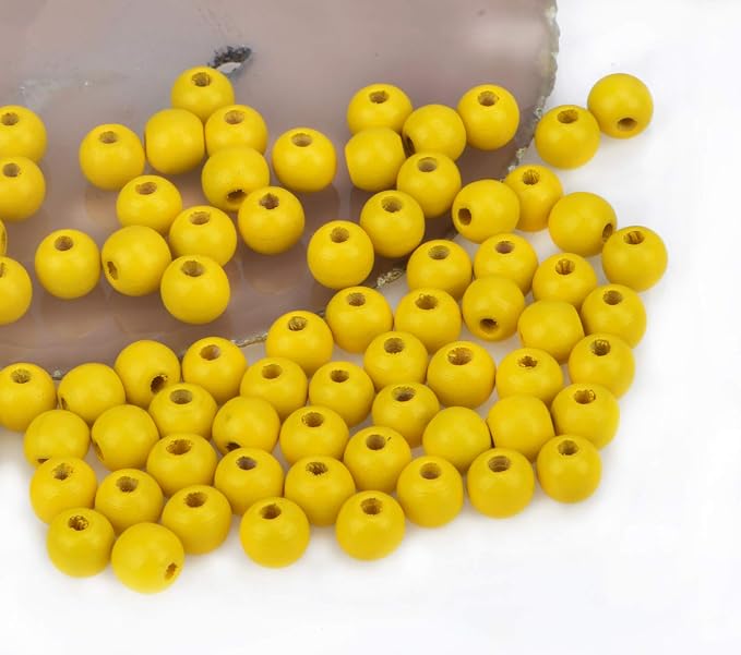 AD Beads Wood Spacer Loose Wooden Craft Beads Big Hole Beads Assorted - Image 2