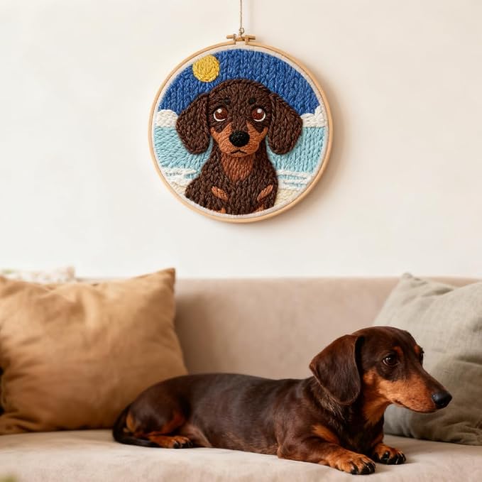 INFUNLY Dachshund Punch Needle Kits - Image 4