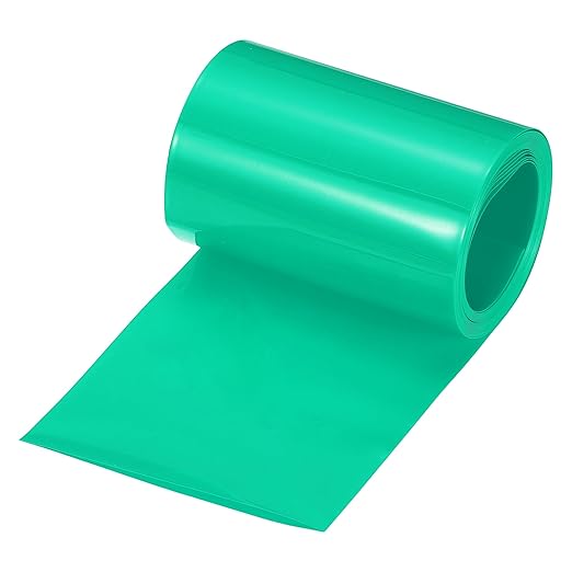 MECCANIXITY Battery Wrap PVC Heat Shrink Tubing 48mm Dia 75mm Flat 10 Feet(3meters) Green Good Insulation for Battery Pack