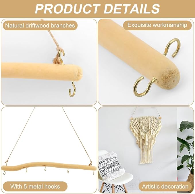 2Pcs 15 Inch Driftwood for Crafts Natural Driftwood Decorative Branches - Image 4