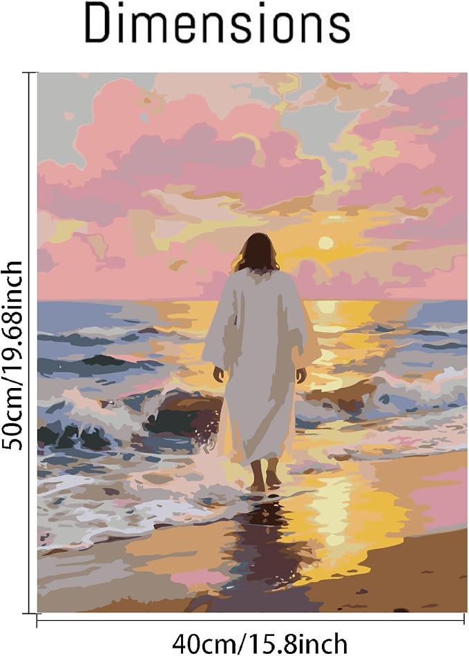 Mrnsiet Jesus Paint by Numbers Kit - Image 3