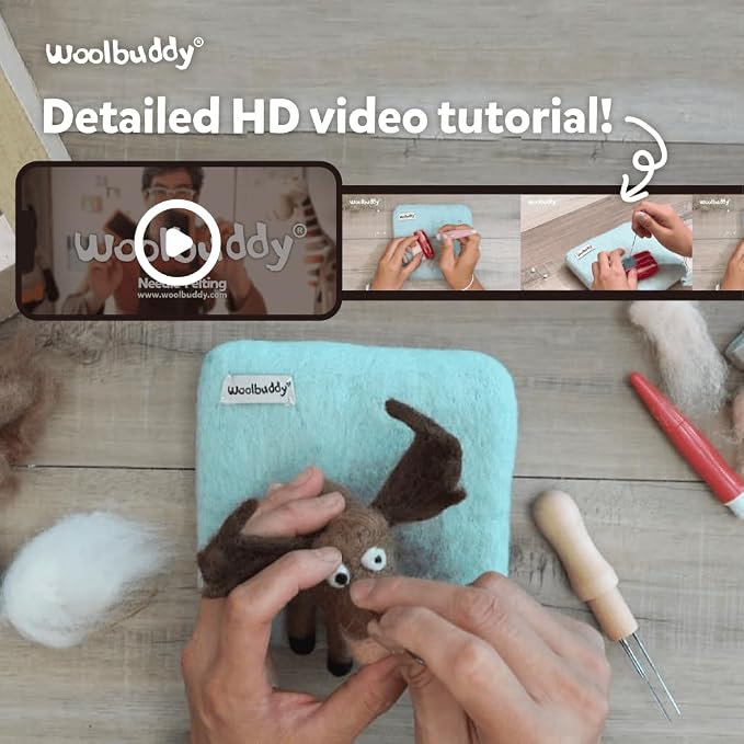 Woolbuddy Needle Felting Kit – Dinosaur DIY Craft Kit - Image 3