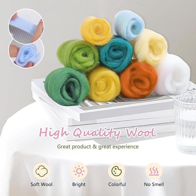 yesJRL Needle Felting Kits Beginners, Natural Landscape DIY Wool Needle Felting - Image 8