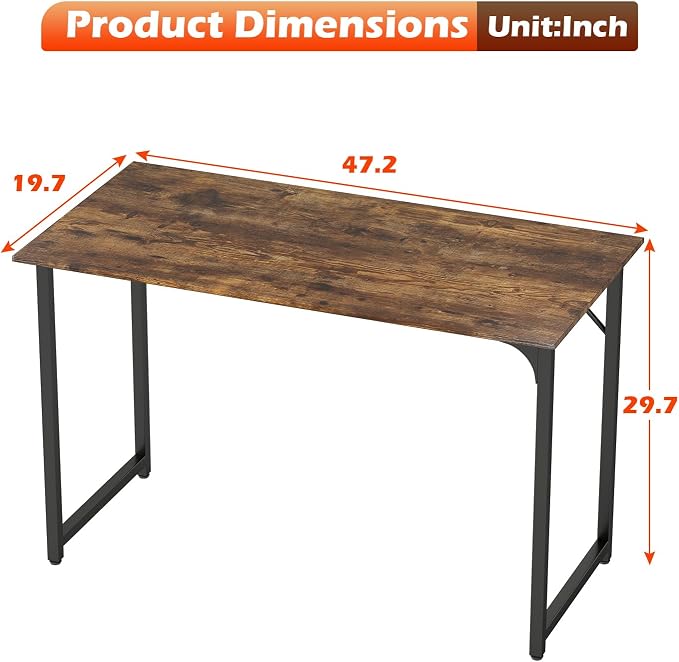 PayLessHere | 47 Inch Computer Desk | Vintage | Office Desk - Image 3