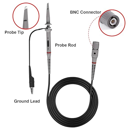 HANMATEK Universal Oscilloscope Probe HM5060 with Accessory Kit 60MHz 1X 10X