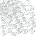 FUTUREPLUSX 1LB Clear Flat Glass Marbles, Vase Filler Glass Pebbles Floral by FuturePlusX