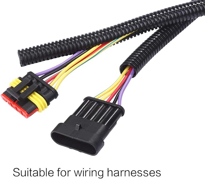 Alex Tech 10ft - 1/2 inch Split Wire Loom Tubing - Black - Image 3