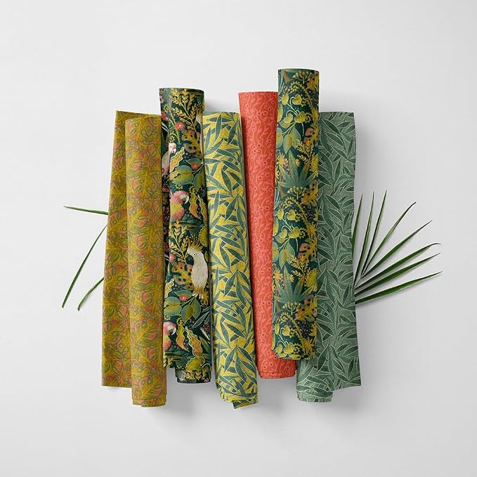 Tropical Patchwork Fabric Panel 100x155 cm – 100% Cotton Satin, 6 Coordinated - Image 3
