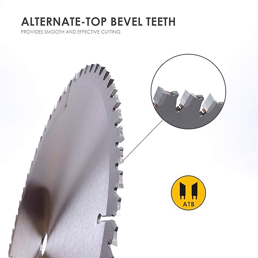 Luckyway 10 Inch Miter/Table Saw Blades 80T Ultra Finish Wood Cutting with 5/8 Inch Arbor TCT Circular Saw Blade for Cutting Wood