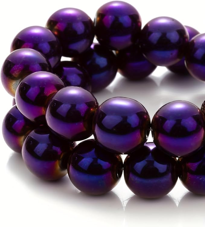 Zenkeeper Purple Hematite for Jewelry Making 4 MM Gemstones Loose Stone Beads - Image 2